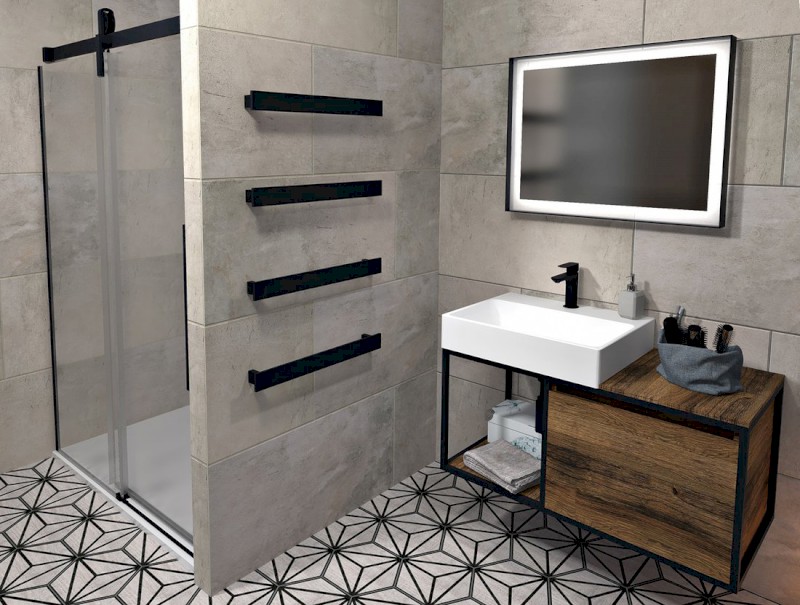 PATRON sušák osušky, 450x60mm, černá mat PX051