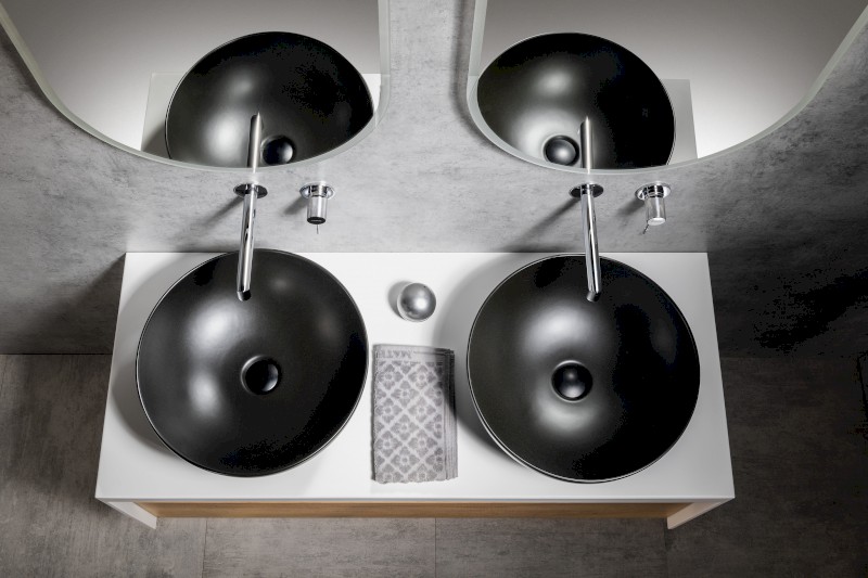 VIERA umyvadlová skříňka 120x44x50cm, bílá mat/dub Alabama VA120-2222