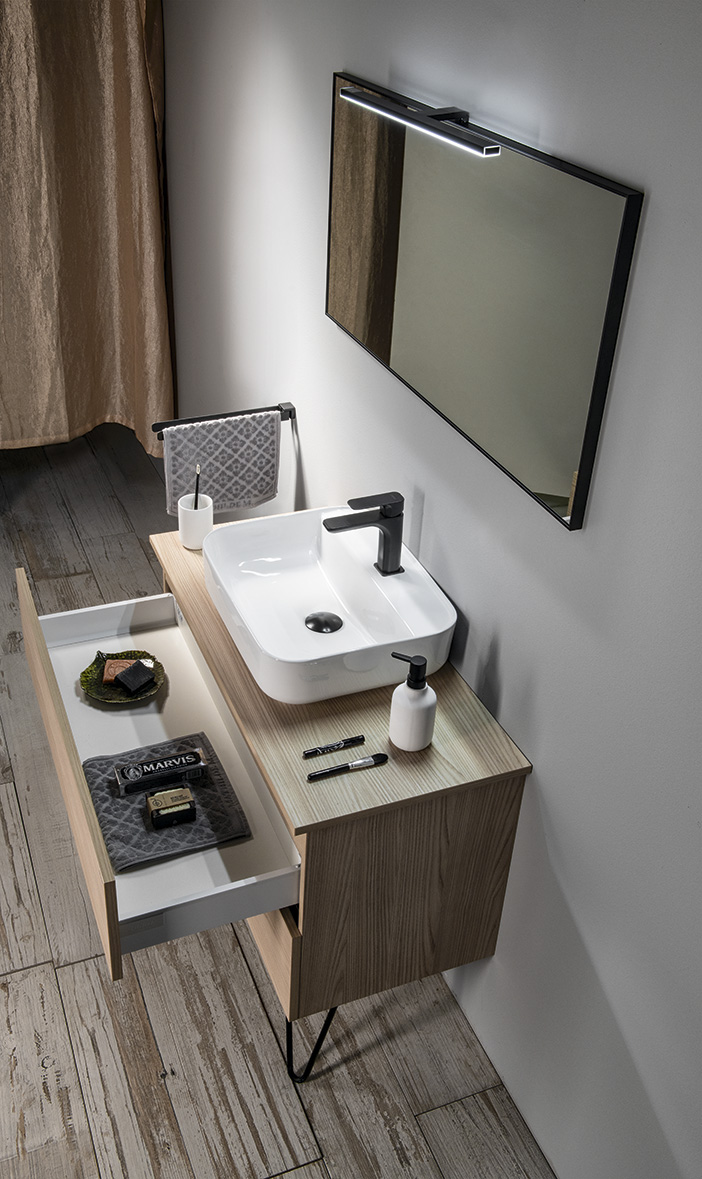 ODETTA umyvadlová skříňka 82x50x43,5cm, borovice rustik DT085-1616