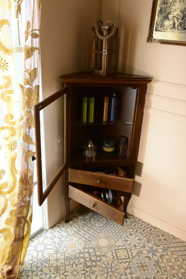 RETRO skříňka rohová 60x120x47cm, buk, levá 1701