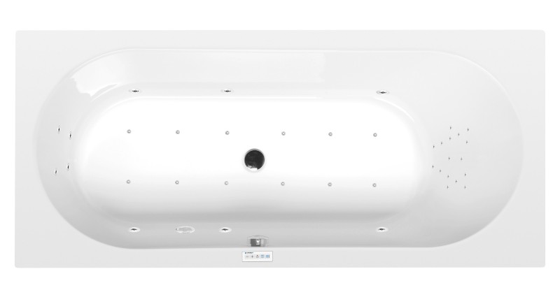 ASTRA B hydromasážní vana, 165x75x48cm, Highline Hydro-Air, chrom 32611.6010