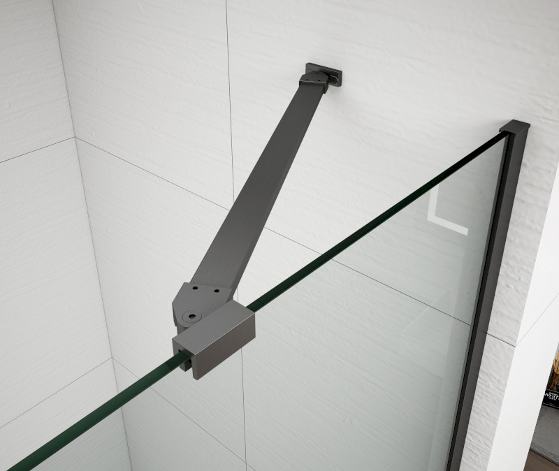 FISA stěnový profil a vzpěra, gun metal FS8062