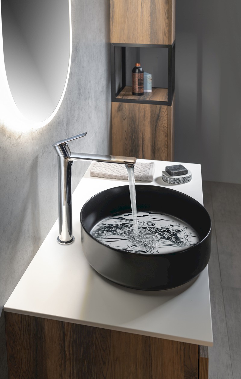 PAX stojánková umyvadlová baterie vysoká, prodloužená hubice, chrom XA07