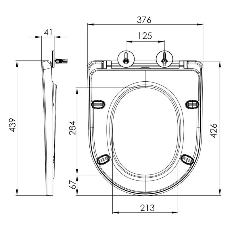 LEON WC sedátko, SLIM, Soft Close, Easy Take, bílá 301.307.4