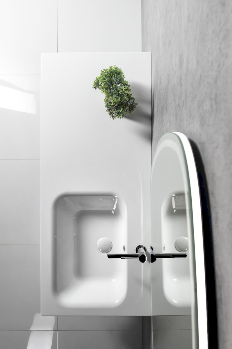 ARECA umyvadlo, litý mramor, 141x51,5cm, pravé, bílá AC141R