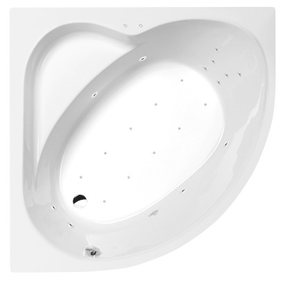 SIRIUS hydromasážní vana, 130x130x43cm, Attraction Hydro-Air, chrom 49111.4010