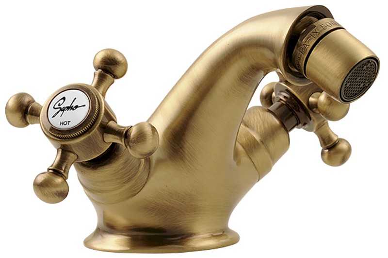 ANTEA stojánková bidetová baterie s výpustí, bronz 3186