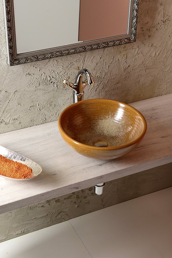 ANTEA stojánková umyvadlová baterie vysoká s výpustí, výška 300mm, chrom/zlato 3272L