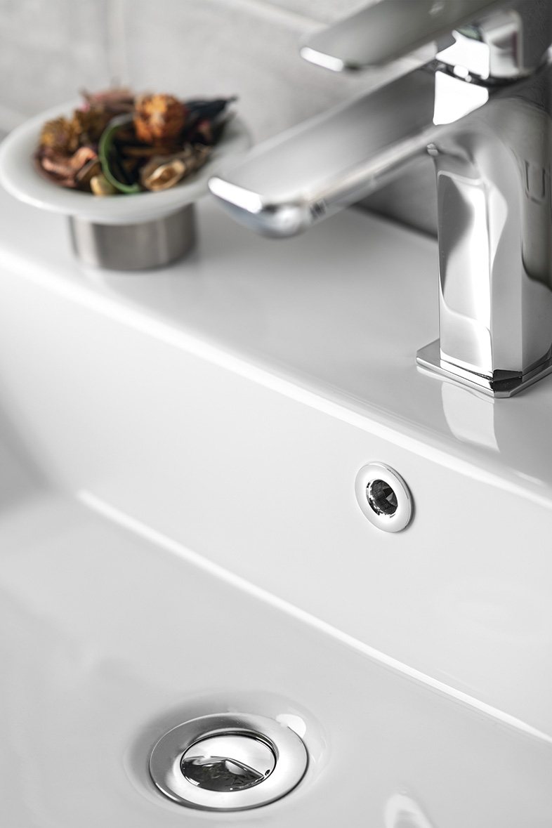 Kovová krytka přepadu umyvadla, 30mm, chrom AR914