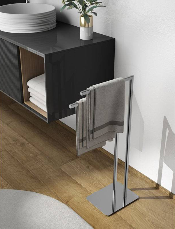 FELIX stojan na ručníky, hranatý, chrom 133113