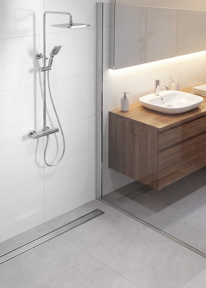 Sprchový sloup s termostatickou baterií, chrom KJ139