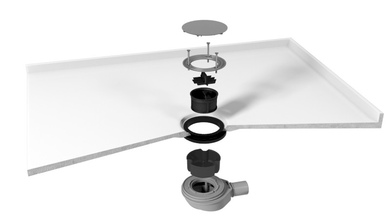 MIRAI vaničkový sifon, průměr 90mm, DN40, krytka nerez 72730