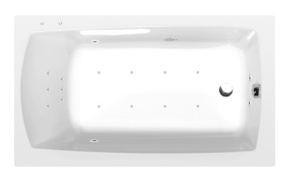 LILY hydromasážní vana, 140x70x39cm, Attraction Hydro-Air, chrom 72201.4010