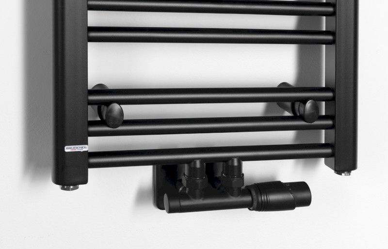 ALBRECHT otopné těleso 400x930 mm, středové připojení, černá mat 600.111.6