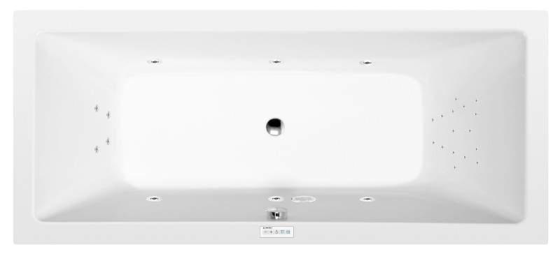 KRYSTA hydromasážní vana, 180x70x39cm, Highline Hydro, chrom 72906.5010