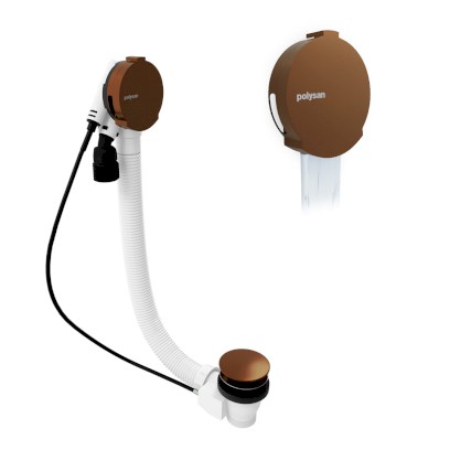 Vanová souprava s napouštěním, bovden, délka 1000mm, zátka 72mm, měď mat 71855.70