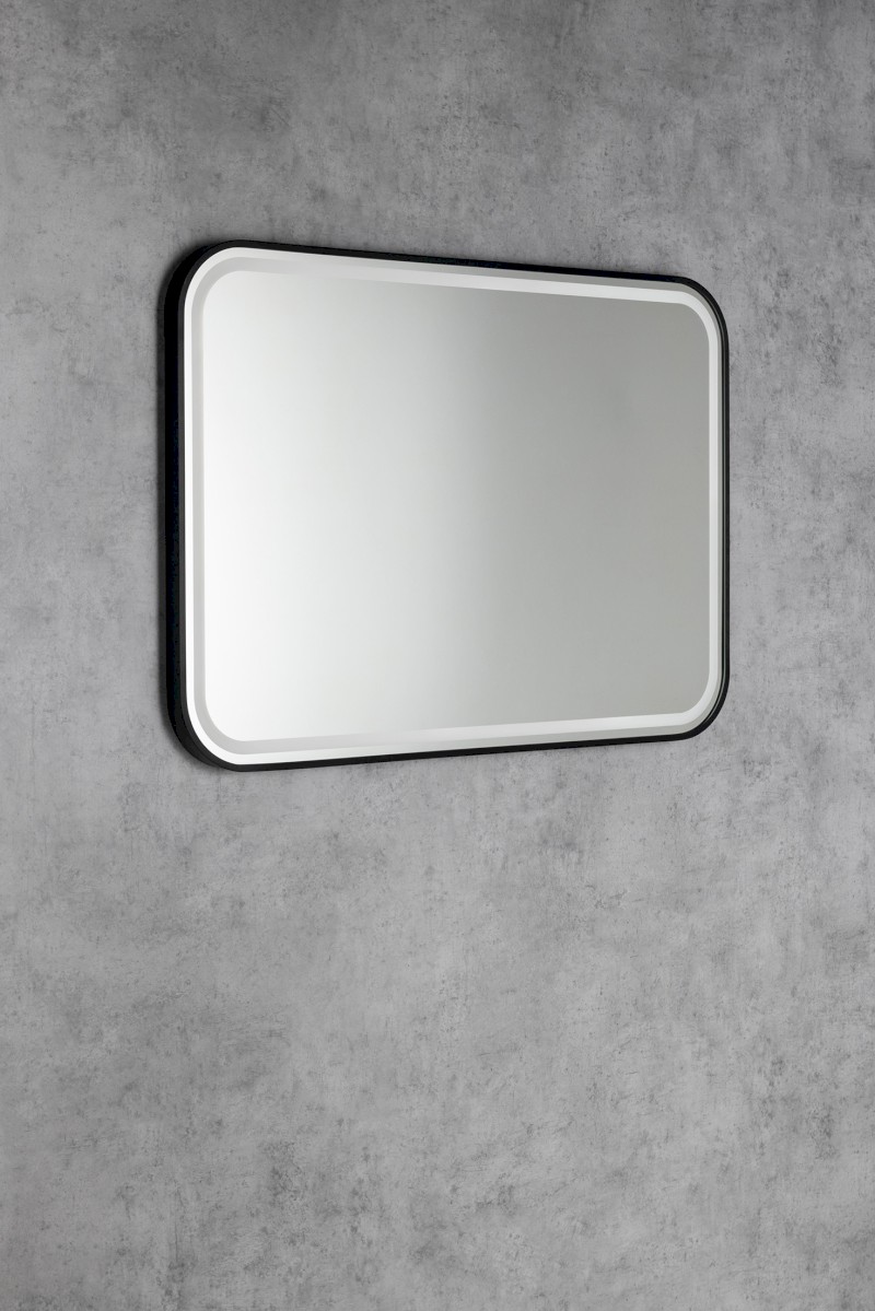 CETIS zrcadlo s LED osvětlením 100x70cm, černá mat CT100