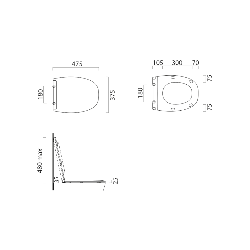 MODO WC sedátko, Soft Close, Quick Release, bílá mat MS84C09