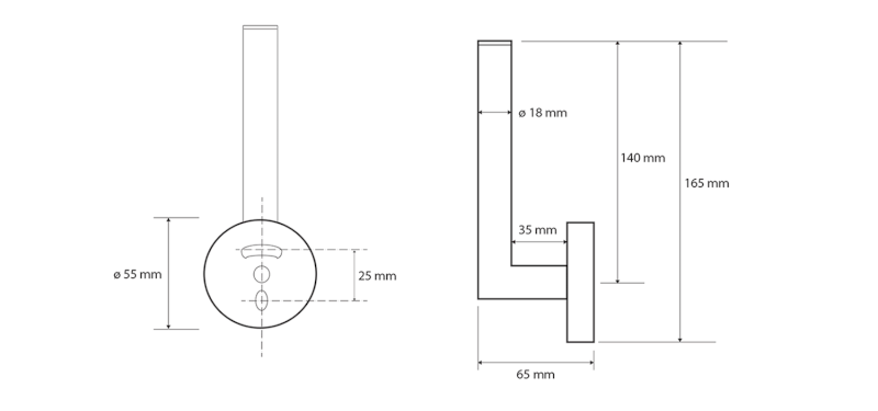 X-ROUND WHITE držák toaletního papíru rezervní, bílá mat XR701W