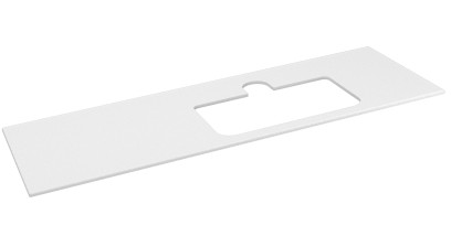 BRAHEA deska rockstone s otvorem 146,6x51,5cm, pravá, bílá mat BT147-0101-R