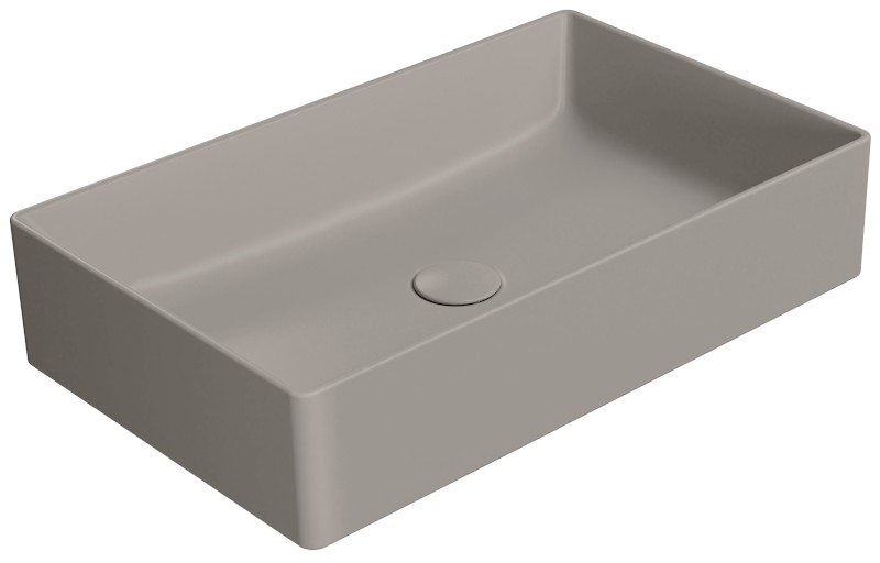KUBE X keramické umyvadlo na desku, 60x37cm, tortora mat 945305
