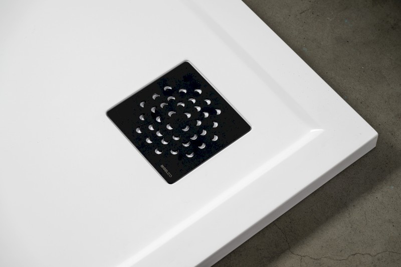 Vaničkový sifon, průměr otvoru 90 mm, DN40, krytka černá KSM104B-SN90