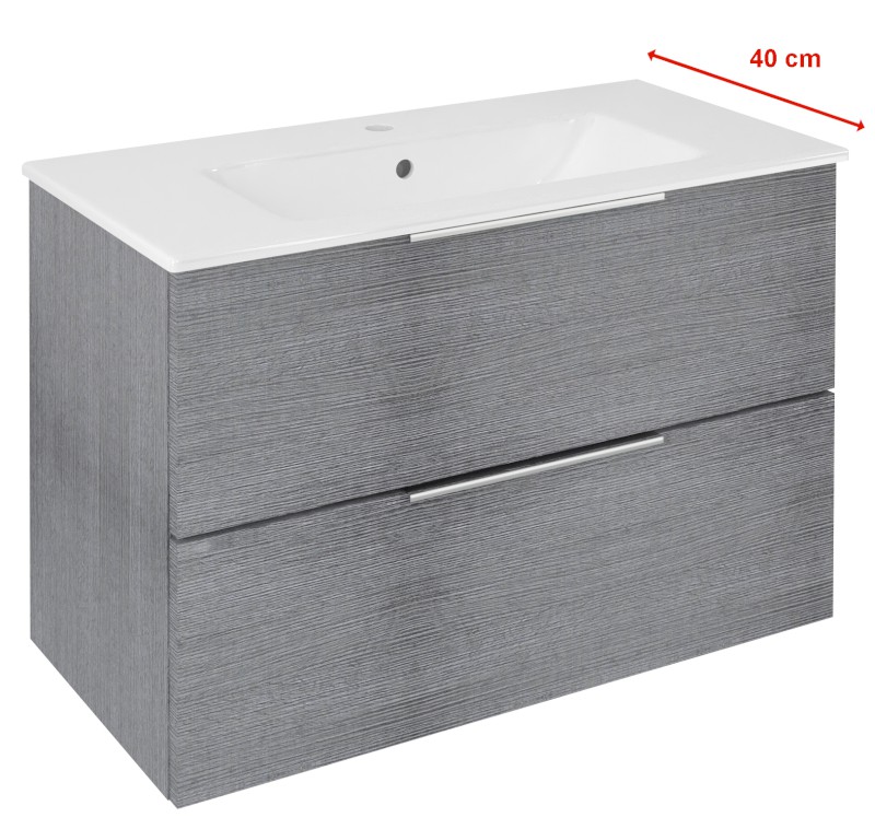 CIRASA umyvadlová skříňka 78x54x39cm, dub stříbrný CR792-1111