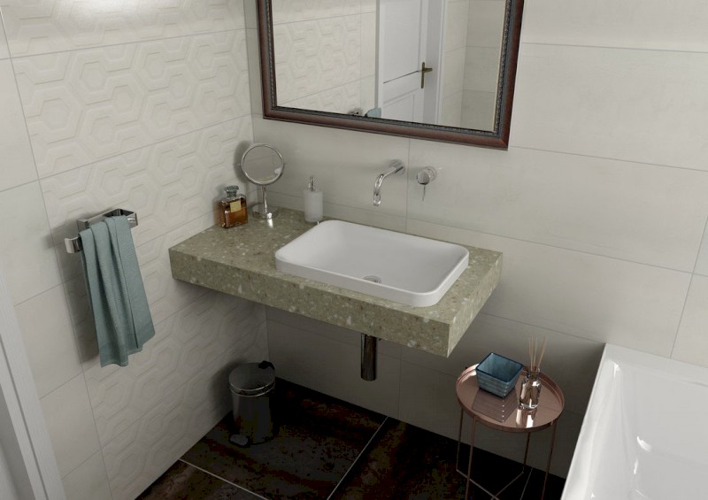 TAILOR rockstone deska 180x50 cm, provedení límce R TR180R