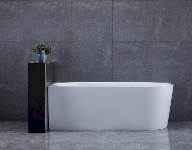 TIBERA L rohová stojící vana, 170x80cm, bílá E1026