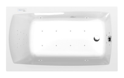 LILY hydromasážní vana, 130x70x39cm, Highline Hydro-Air, chrom 77511.6010