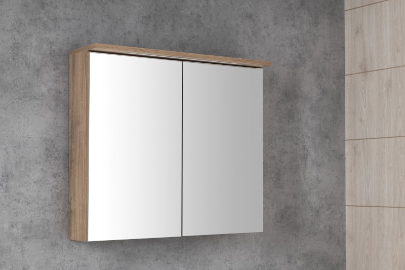 KAWA STRIP galerka s LED osvětlením 80x70x22cm, dub emporio WGL38S