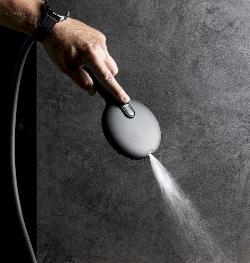 Ruční masážní sprcha, 3 režimy sprchování + režim oplach, silikon trysky, průměr 120mm, ABS/černá mat 1204-51B