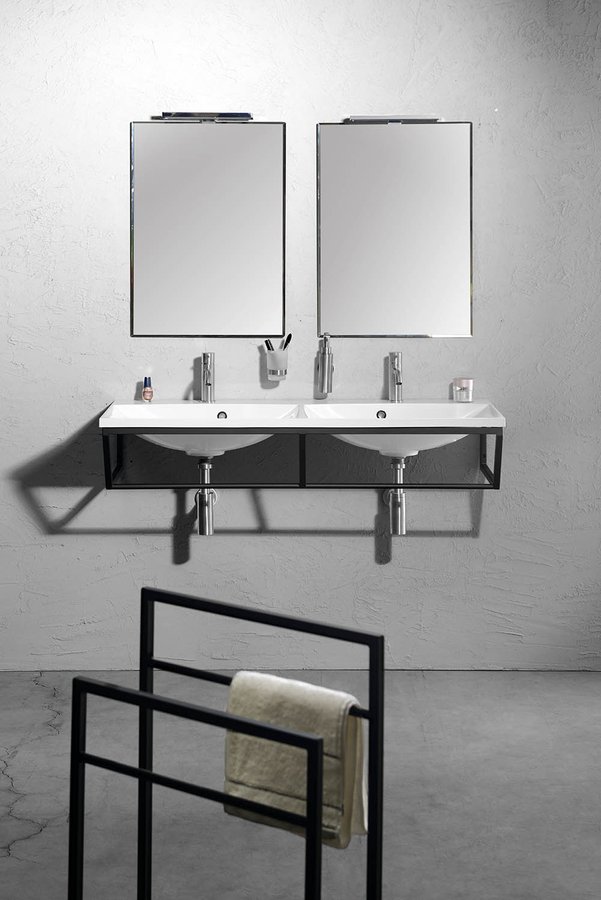 SKA stojan na ručníky 550x790x200mm, černá mat SKA301