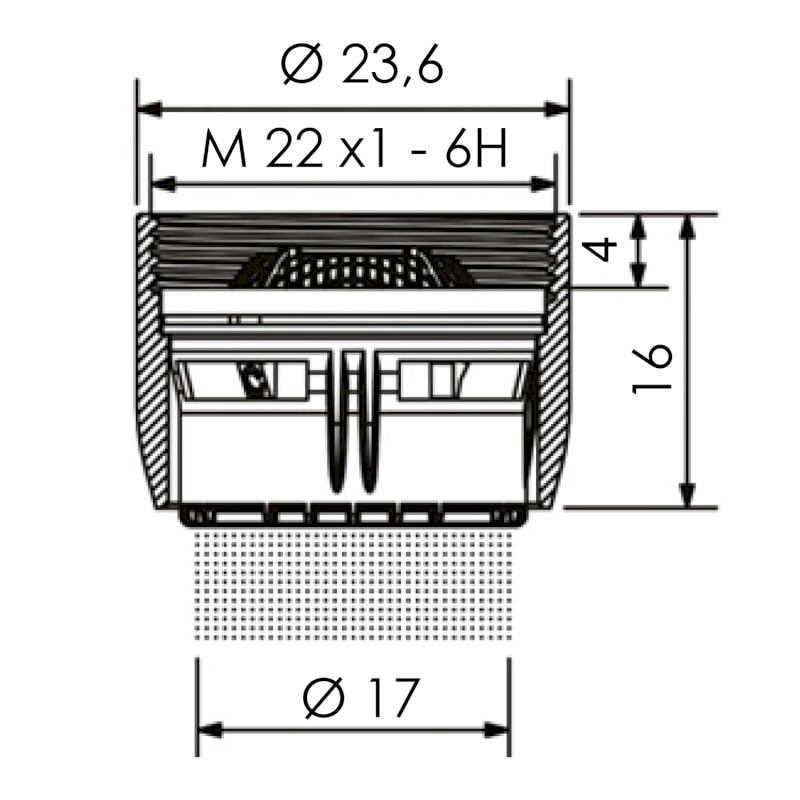 Perlátor vnitřní závit M22x1, chrom 3072.600