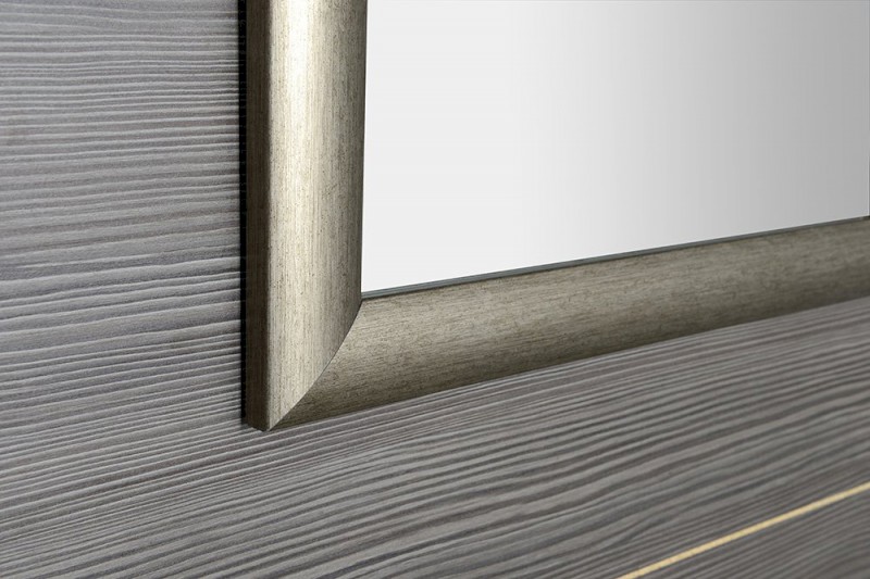 VALERIA zrcadlo v dřevěném rámu 58x78cm, platina NL393