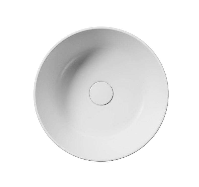 KUBE X keramické umyvadlo na desku, průměr 40cm, bílá mat 942609