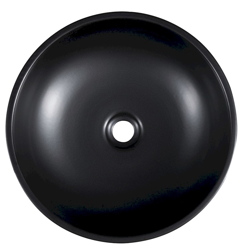PRIORI keramické umyvadlo na desku, Ø 41cm, černá/zelená PI039