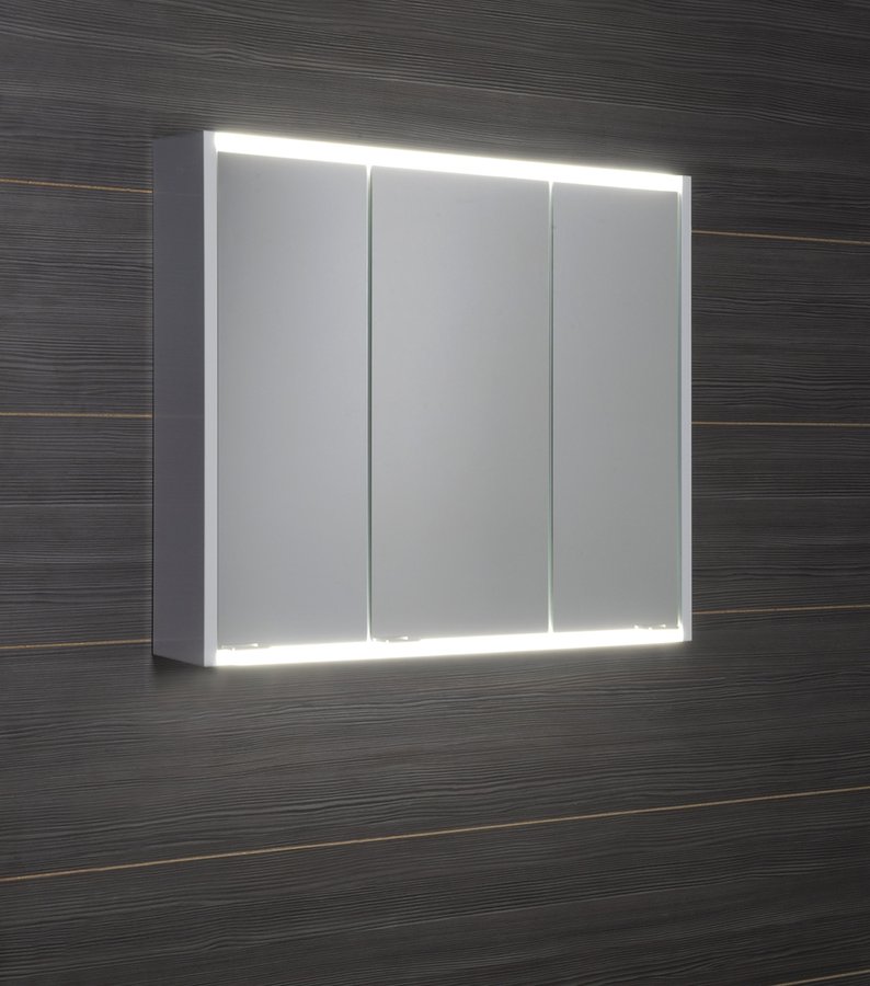BATU galerka 80x71x15cm, 2x LED osvětlení, bílá lesk 1141131