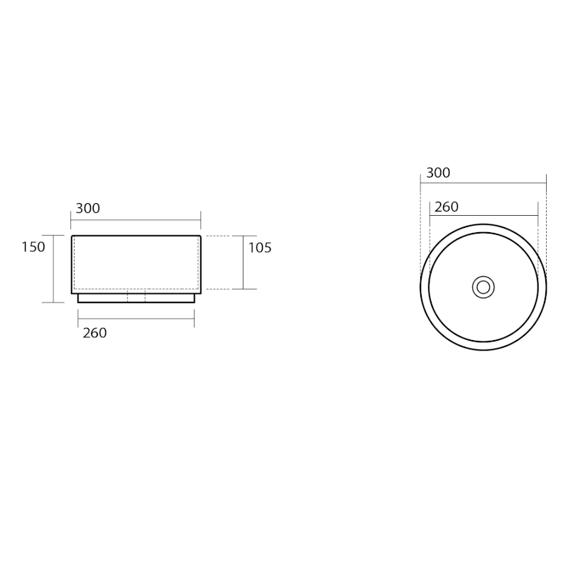 OKE keramické umyvadlo na desku, Ø 30cm, verde mat 554011