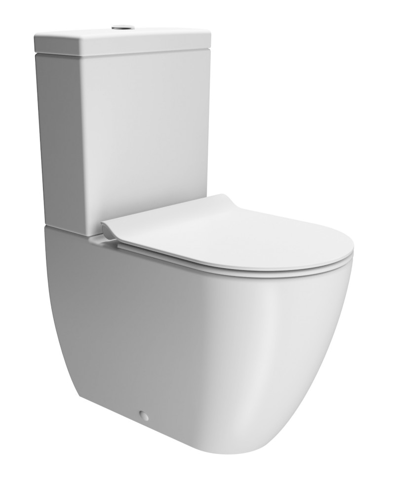 PURA WC mísa kombi spodní/zadní odpad, Swirlflush, 36x63cm, bílá dual-mat 880609