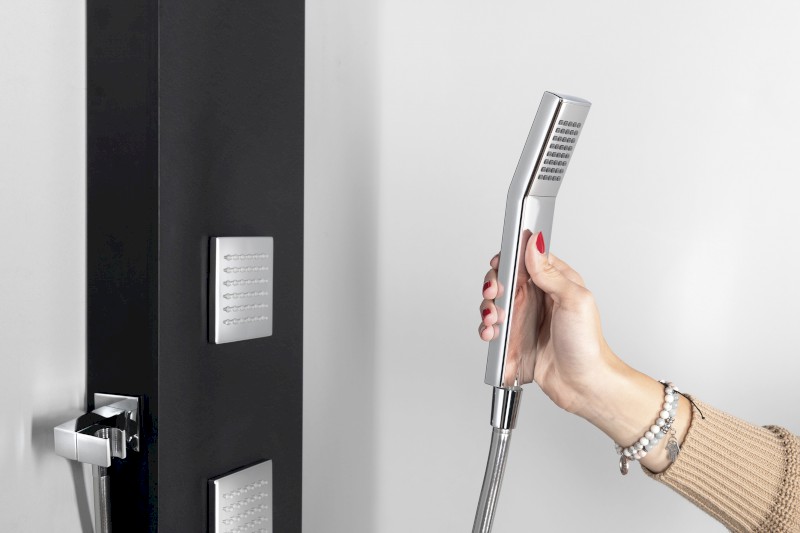 SPIRIT SQUARE termostatický sprchový panel 250x1550mm, černá 81251