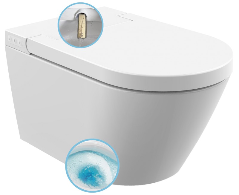 POPODUSCHE ECO závěsné WC s integrovaným elektronickým bidetem ECO3.0