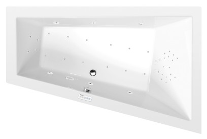 TRIANGL R hydromasážní vana, 180x120x50cm, Highline Hydro-Air, chrom 20611.6010