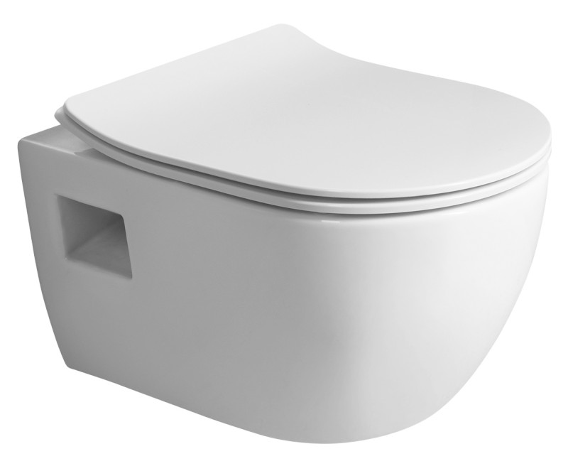 LUNA závěsná WC mísa, Vortex Rimless, 35,5x49cm, bílá 201.331.4