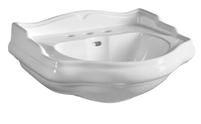 RETRO keramické umyvadlo 55x45cm, 3 otvory, bílá 104501-3
