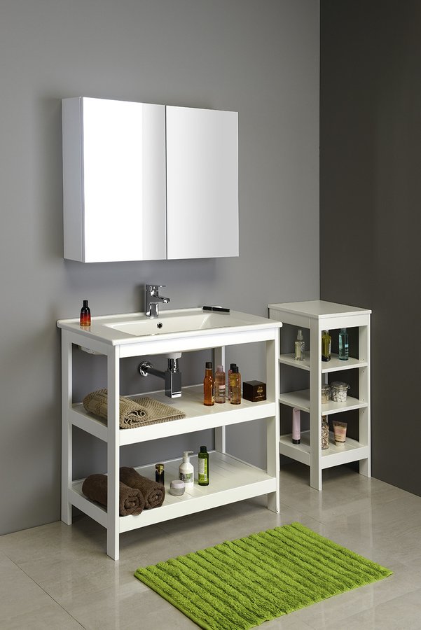 ETIDE policová umyvadlová skříňka 71,5x85x44 cm, bílá mat ET720