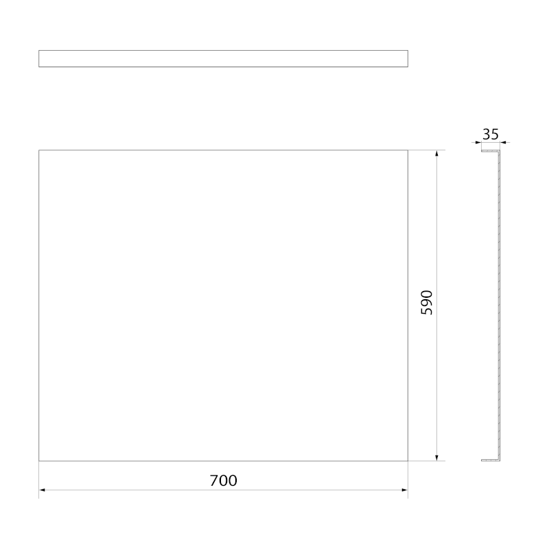 PLAIN panel boční 70x59cm 72669