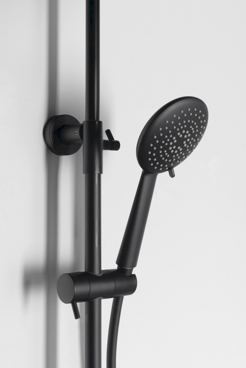 SOLARIS sprchový sloup s termostatickou baterií, černá mat WD139B