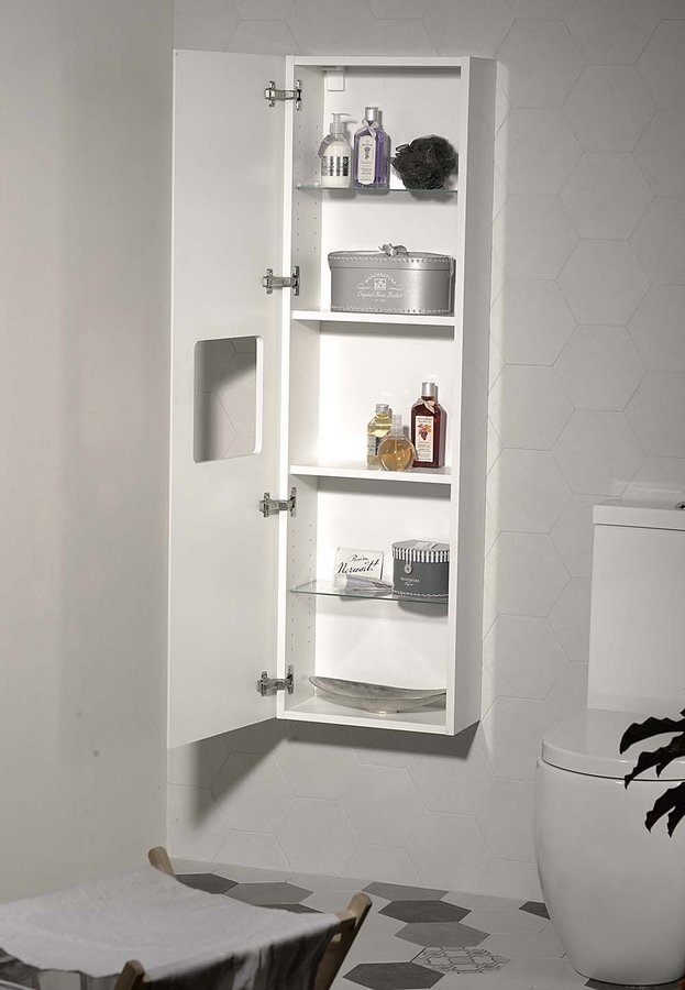 ELLA skříňka vysoká 40x140x20cm, 1x dvířka, levá/pravá, bílá EL400-3030