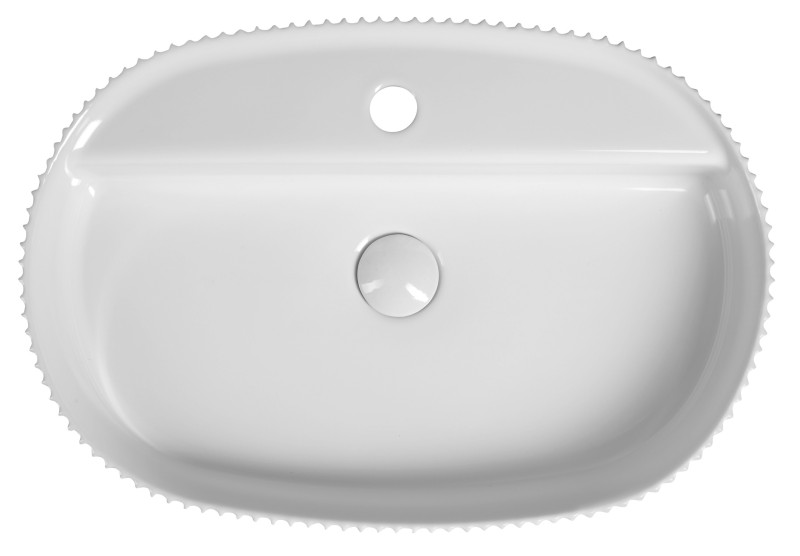 SINTESI keramické umyvadlo na desku, 60x40cm, bílá 10SI65060